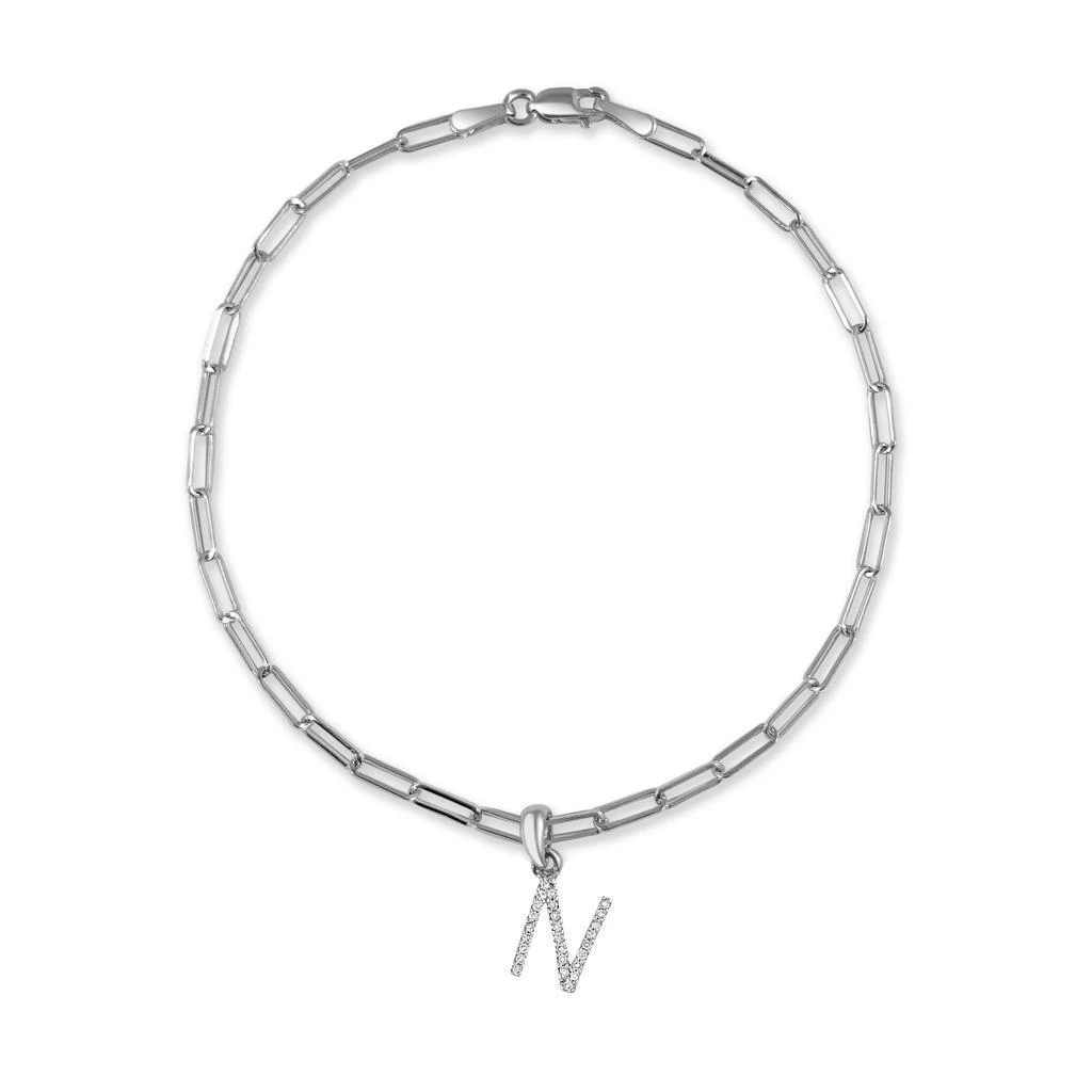 Sabrina Designs 14k White Gold & Diamond Initial Link Bracelet 19