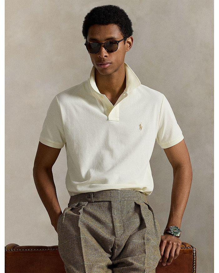 Shop Auralee Super Fine Knit Skipper Polo Shirt on Sale at