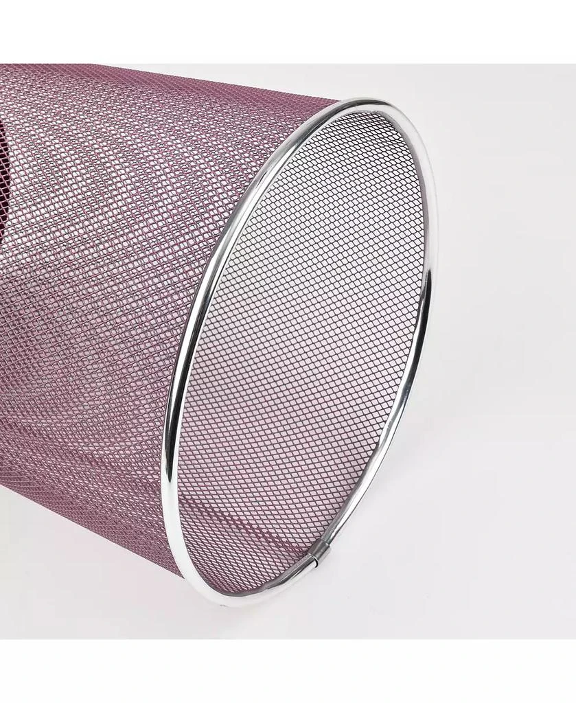 Trio Essentials 10 Liter Mesh Waste Basket Can for Garbage, Round Open Top Trash Can for Office, Bathroom, Bedroom, Kitchen 3