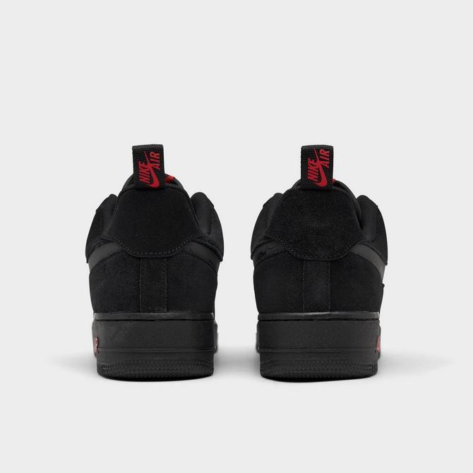black and red suede air force 1