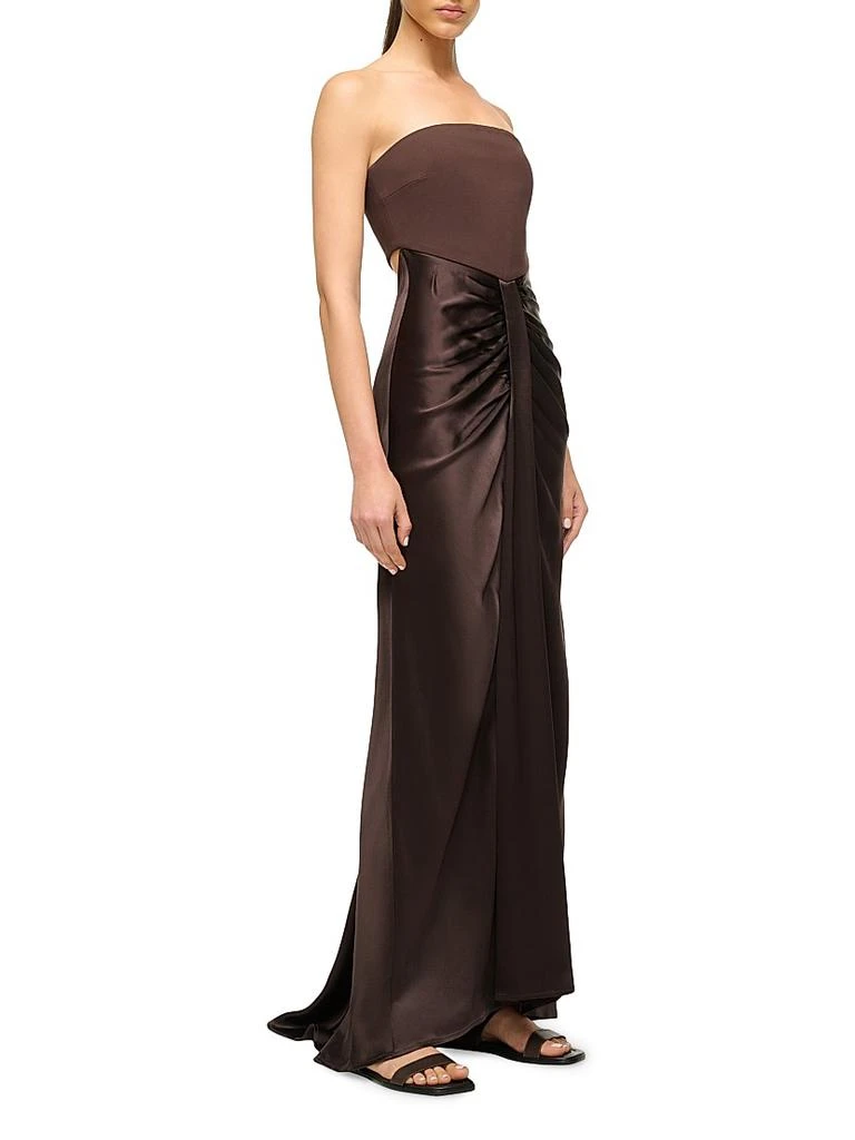 Staud Wayfaring Strapless Draped Gown 3