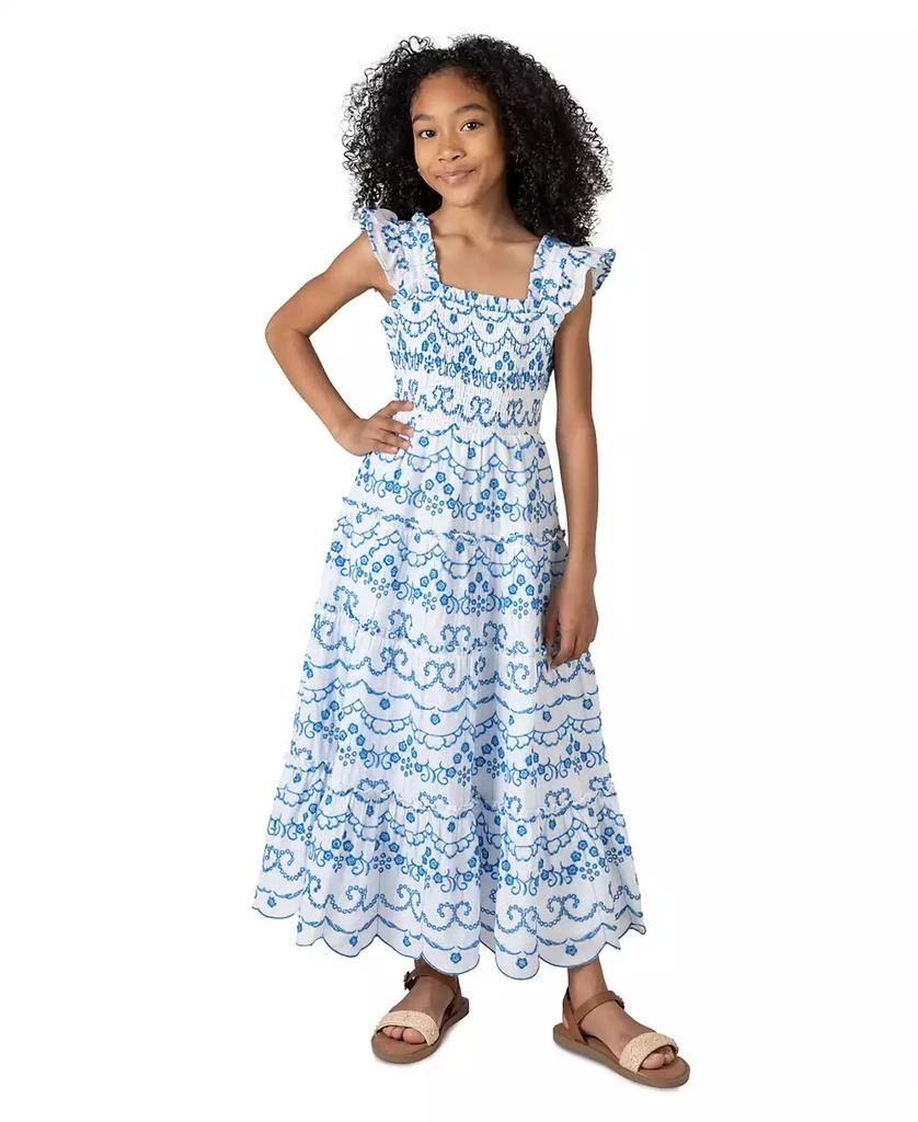 Rare Editions Big Girls Embroidered Eyelet Maxi Dress 1