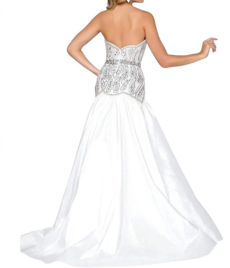 Embellished Satin Prom Dress In Pearl Pastel  On Sale Now with Up to 51%  Off | Discover Exclusive Deals & Savings at BeyondStyle  Authentic Mac  Duggal women|clothing|dresses with Limited-Time Discounts,