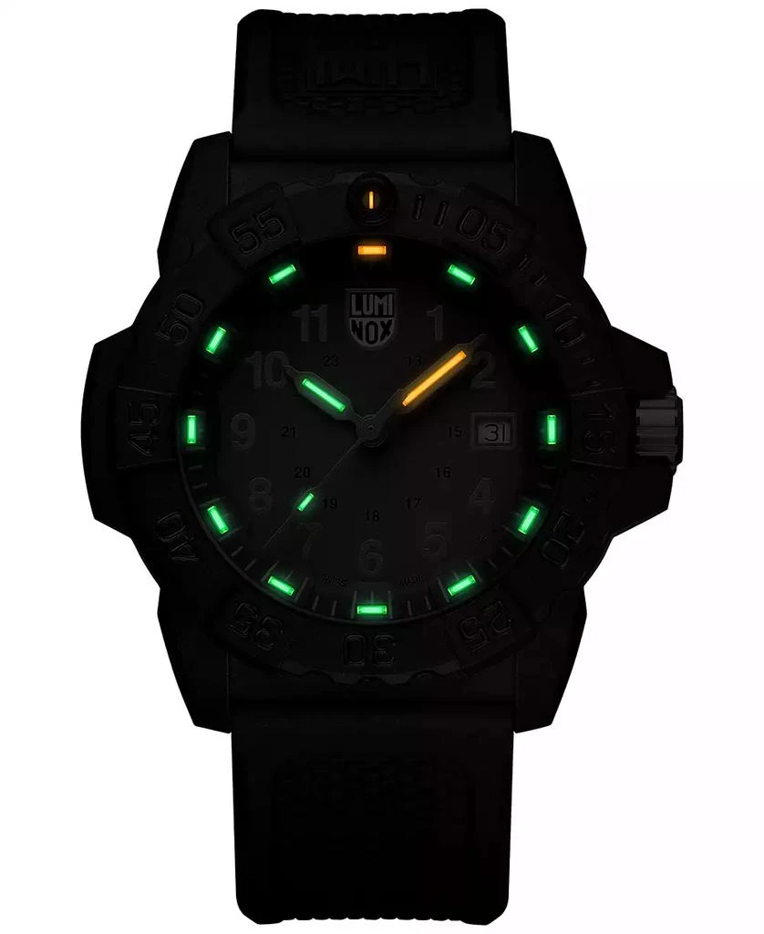 Luminox Men's Swiss Navy Seal Military Dive Gold Black Rubber Strap Watch 45mm 7