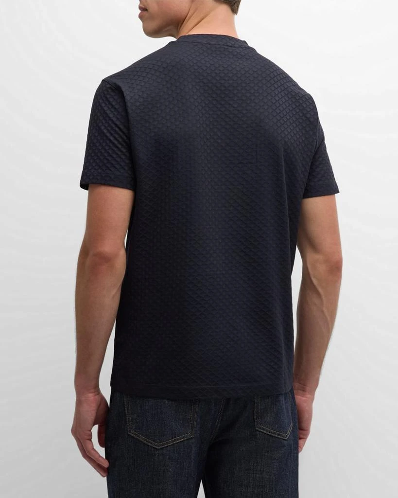 Emporio Armani Men's Cotton Tonal Diamond Crewneck T-Shirt 3