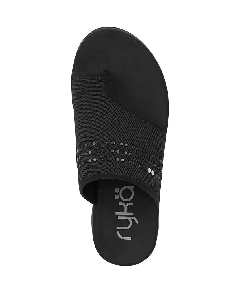 Ryka Women's Elegance Washable Toe Loop Slide Sandals 4