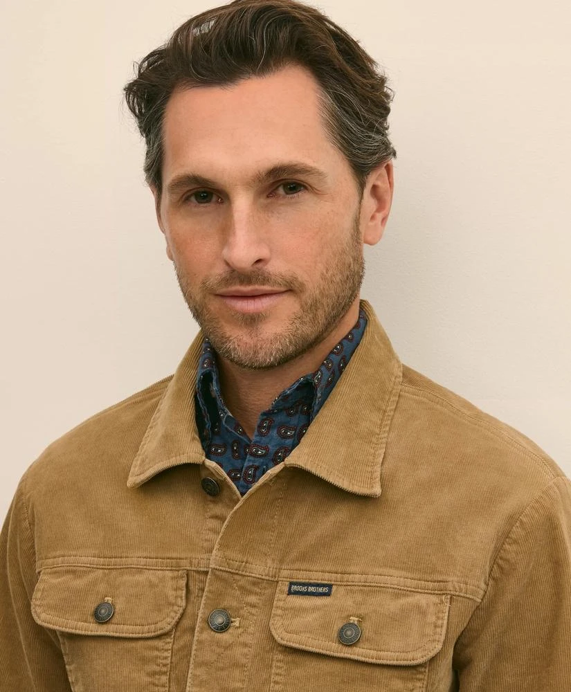 Brooks Brothers Medium Wale Corduroy Trucker Jacket 4