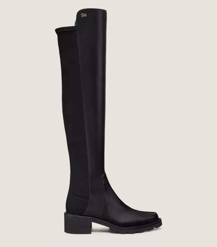 Stuart Weitzman CITY BLOCK SQUARE-TOE KNEE HIGH BOOT＊レザー City Block Square-Toe Knee-High Boot by Stuart Weitzman