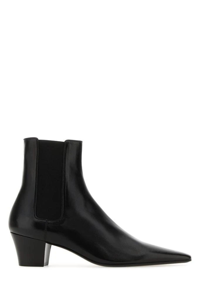 Yves Saint Laurent rainer Black Chelsea Boots With Cuban Heel In Smooth Leather Man 1