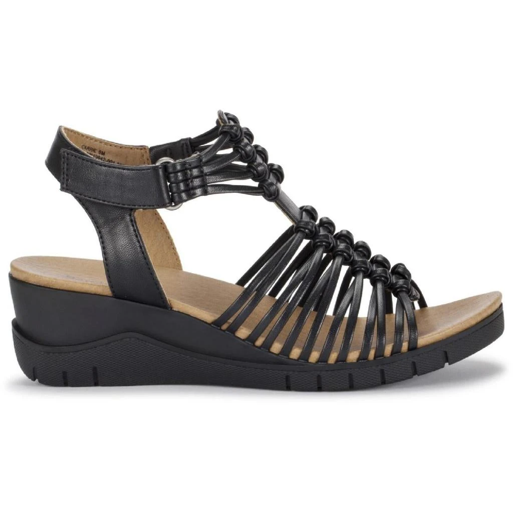 Baretraps Carrie Womens Animal Print Open Toe Wedge Sandals 3