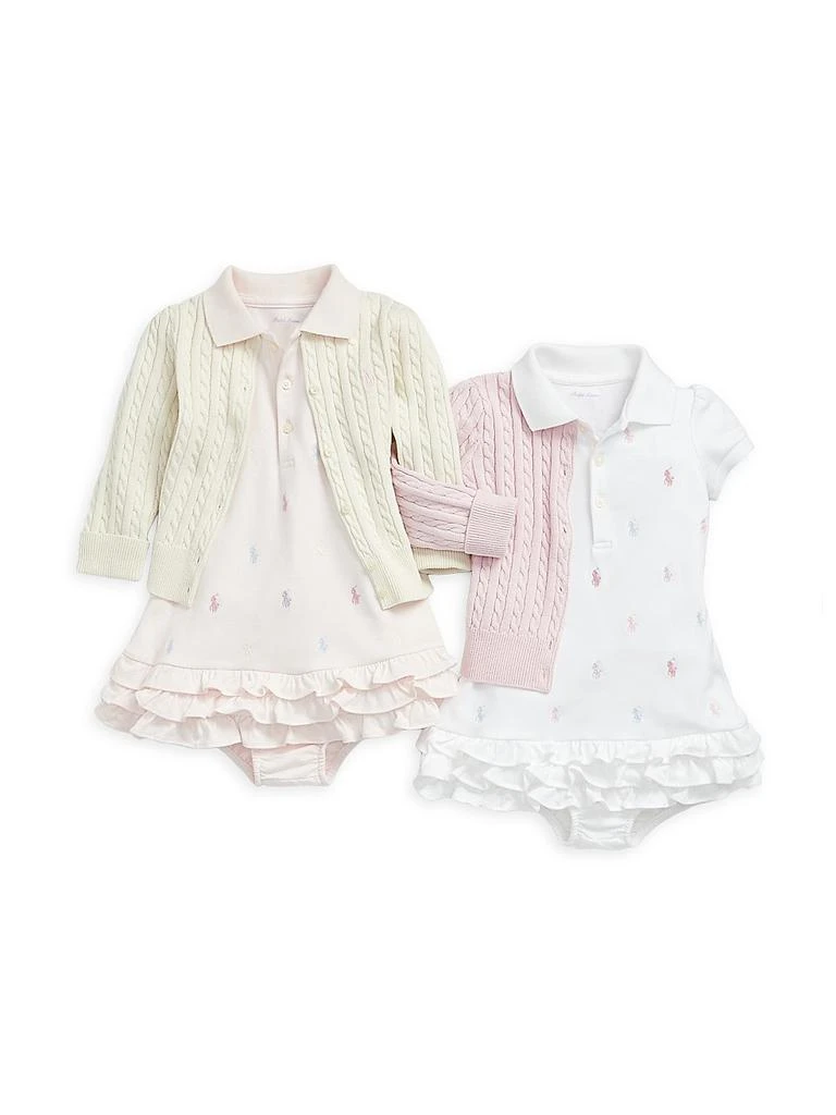 Ralph Lauren Baby Girl's Ruffled Polo Dress &amp; Bloomers Set 2