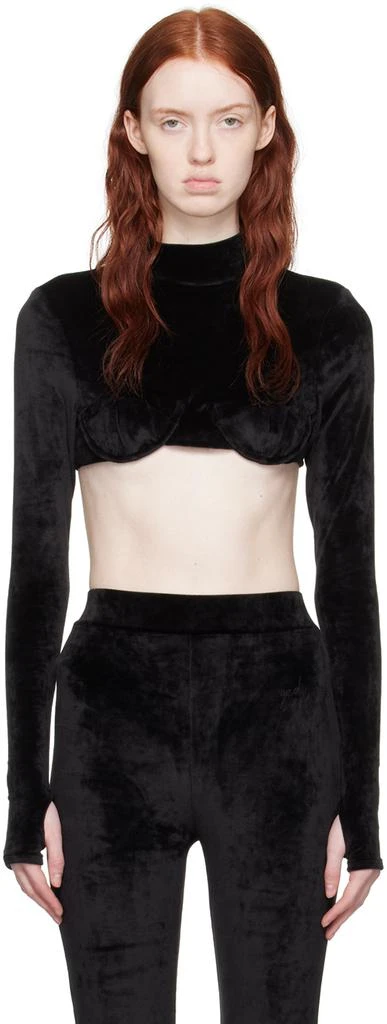 GCDS Black Cropped Turtleneck 1