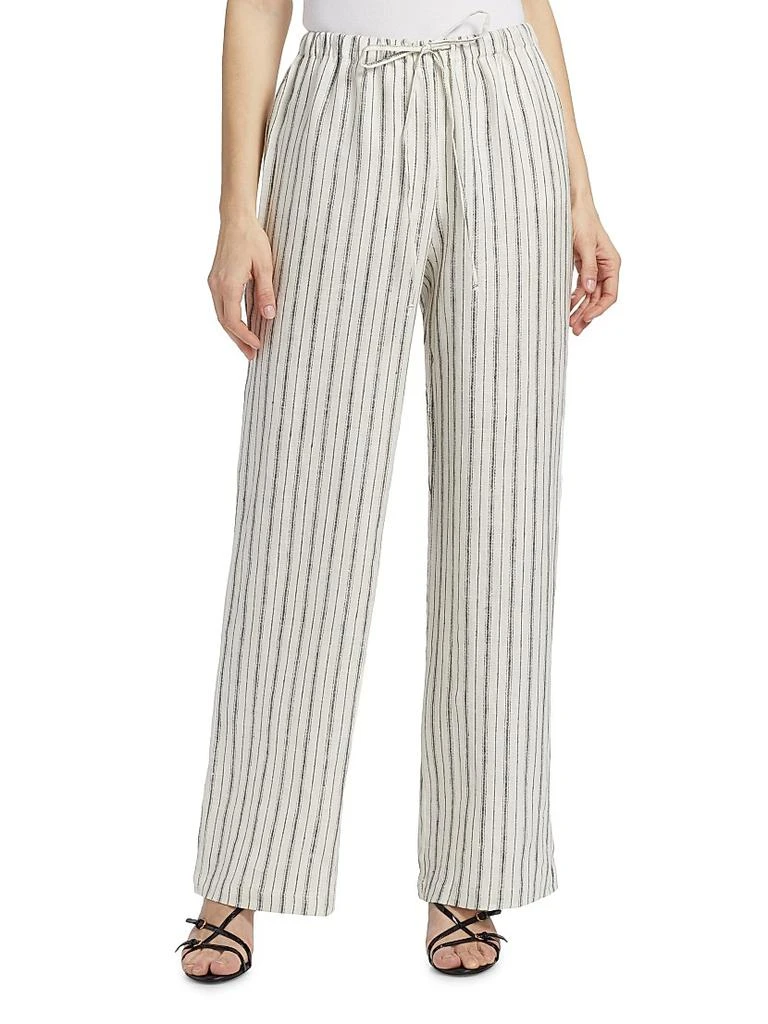 Reformation Olina Linen Striped Pants 3