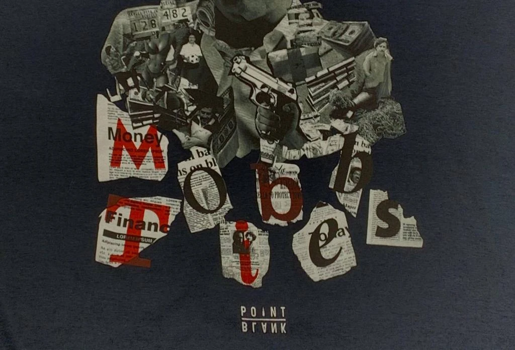 Point Blank Men's Mob Ties T-Shirt In Navy 2