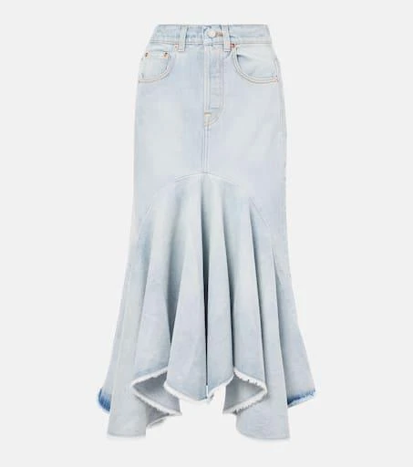 Vetements Godet denim midi skirt 1