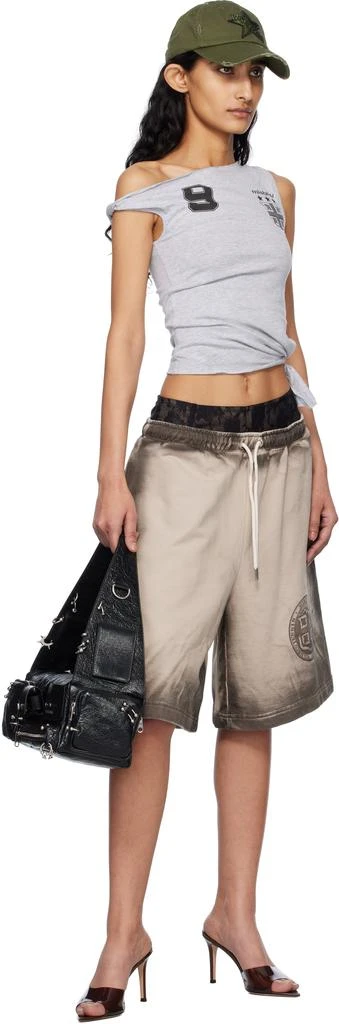 Misbhv Gray Off Shoulder Draped Football Top 4