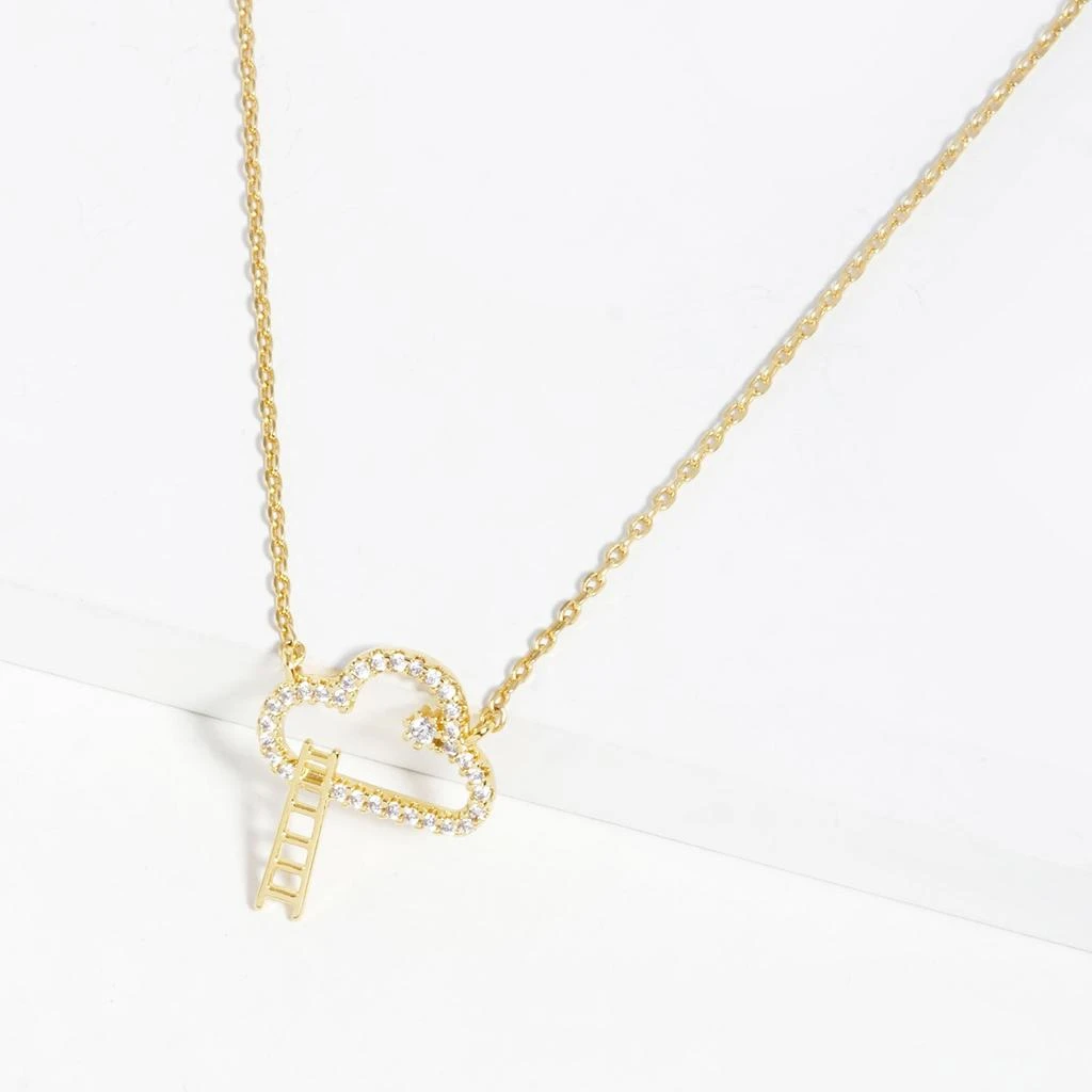 FASHNZFAB Women's Gold Dipped Cloud Pendant Necklace 1