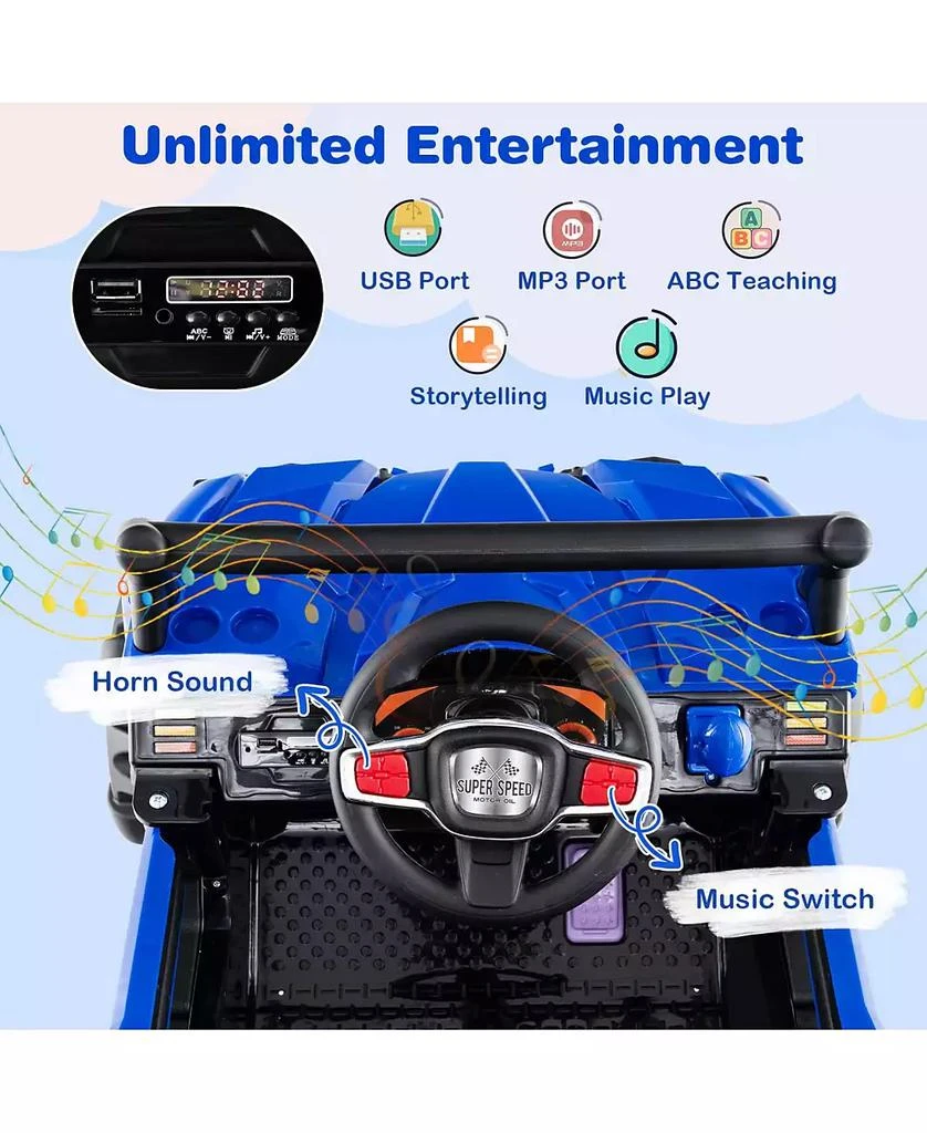 Mecale 12V Battery Powered Electric Vehicle with Remote Control and 3 Speeds 5
