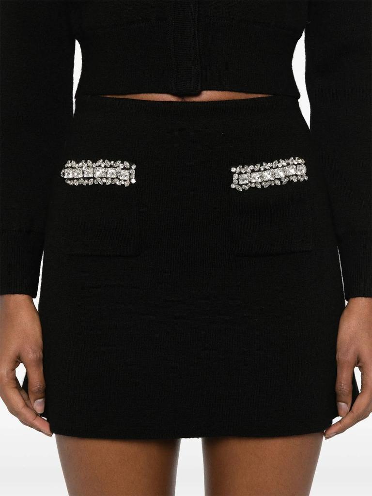 Self Portrait Bow Jacquard Mini Skirt - Dresses & Skirts