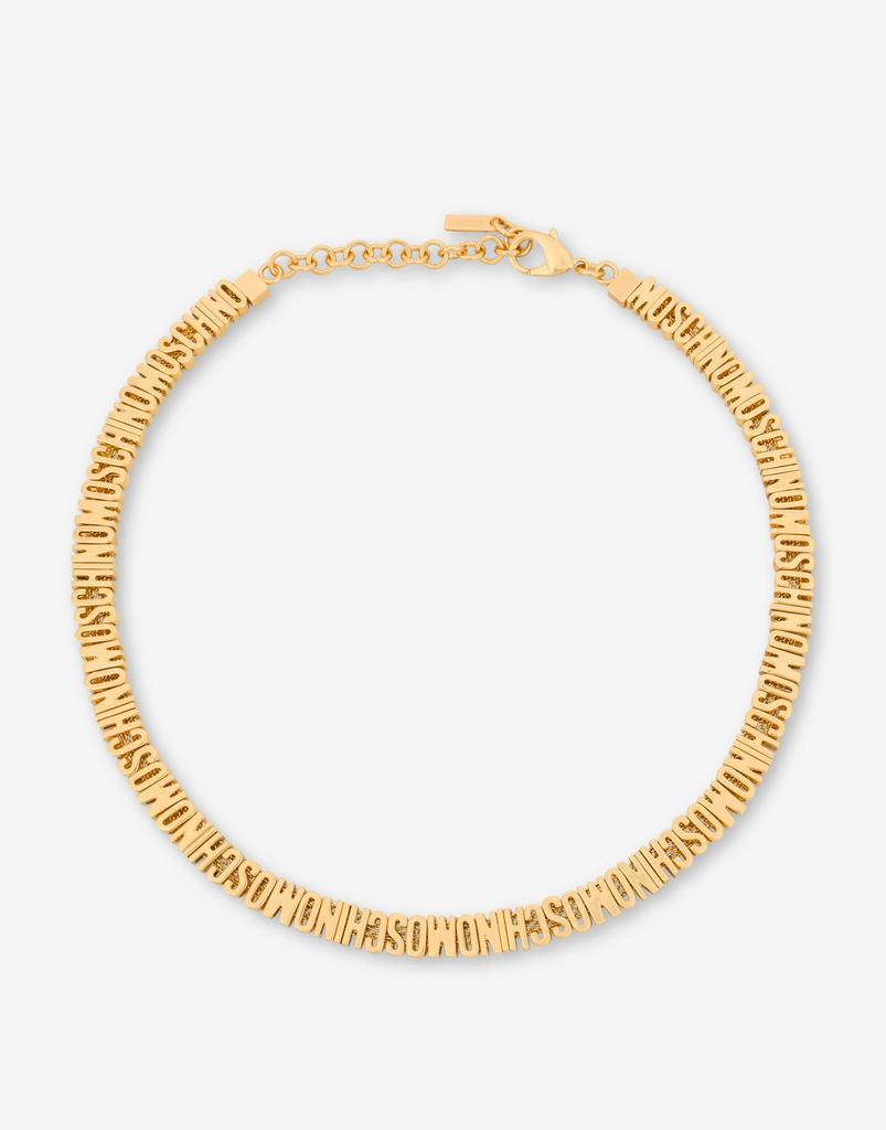 Moschino Lettering Logo Choker Necklace