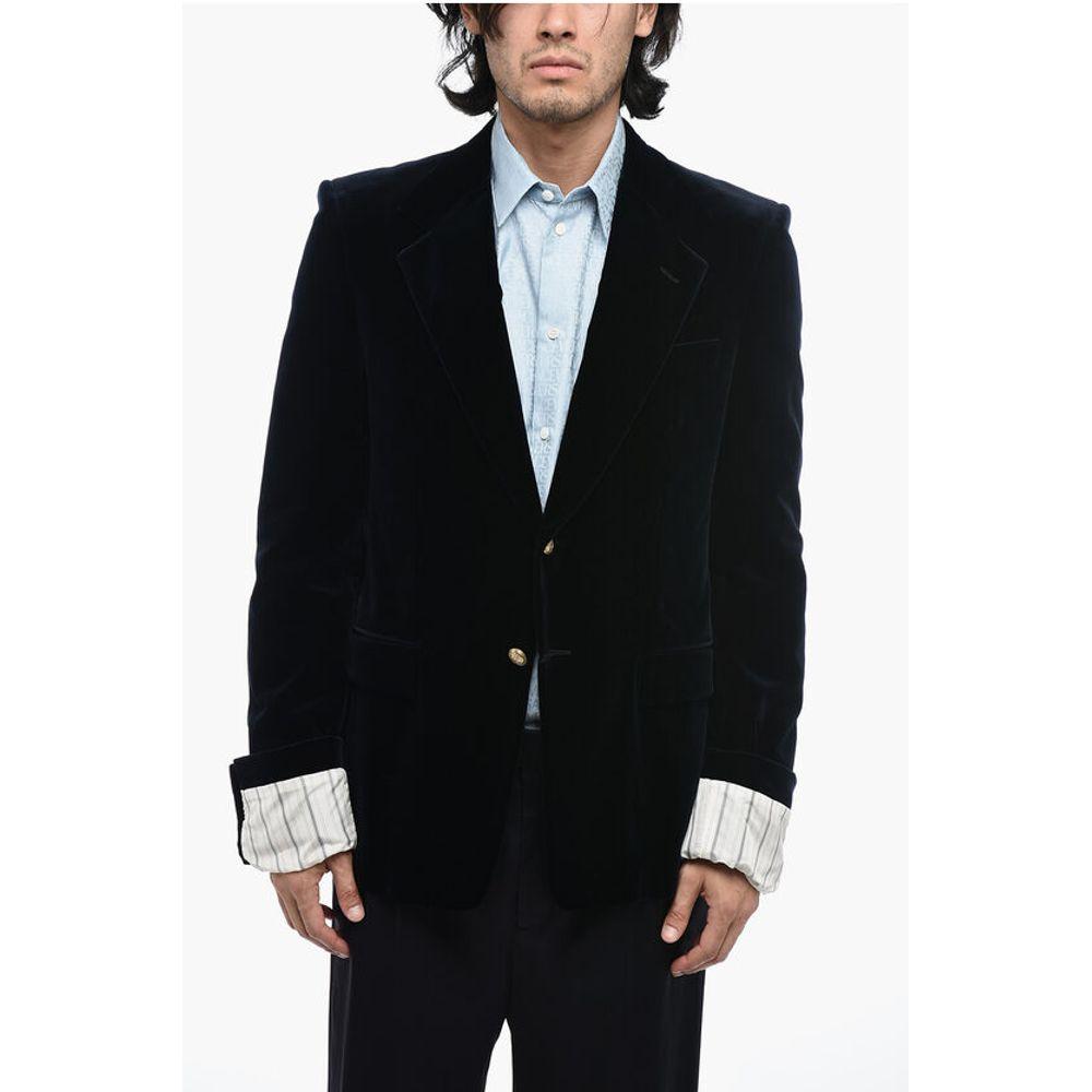Gucci Velvet Blazer with Contrasting Men's Cuffs