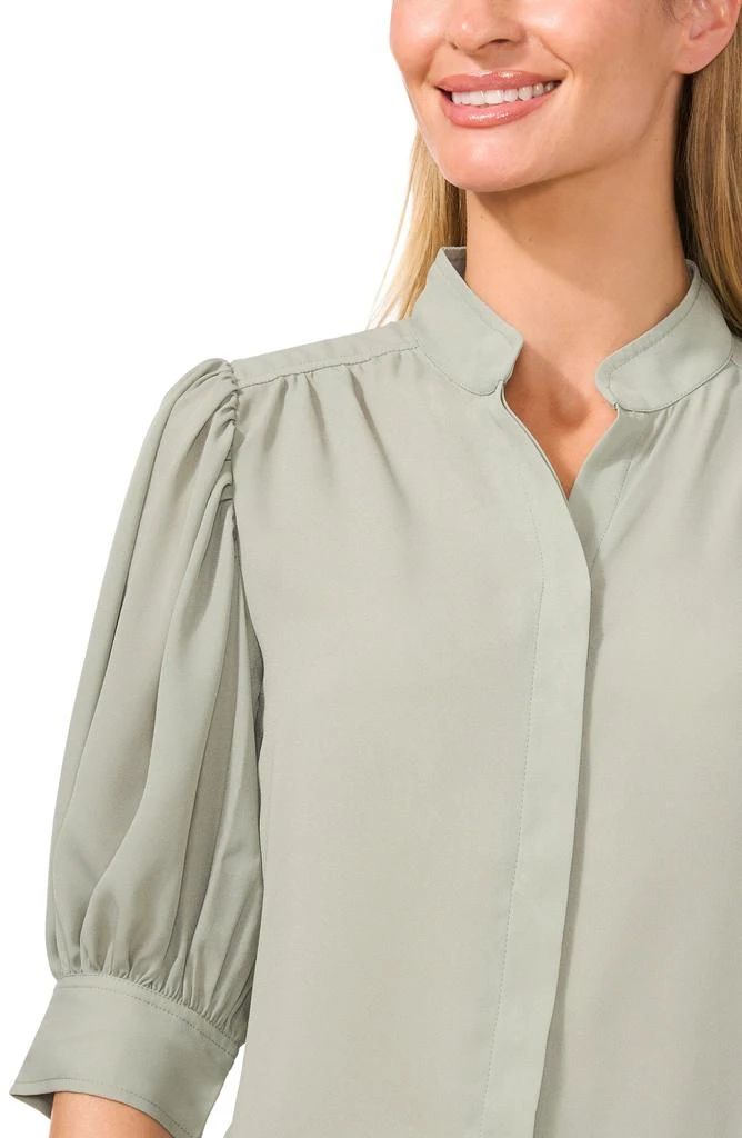 CeCe Puff Sleeve Button-Up Shirt 9