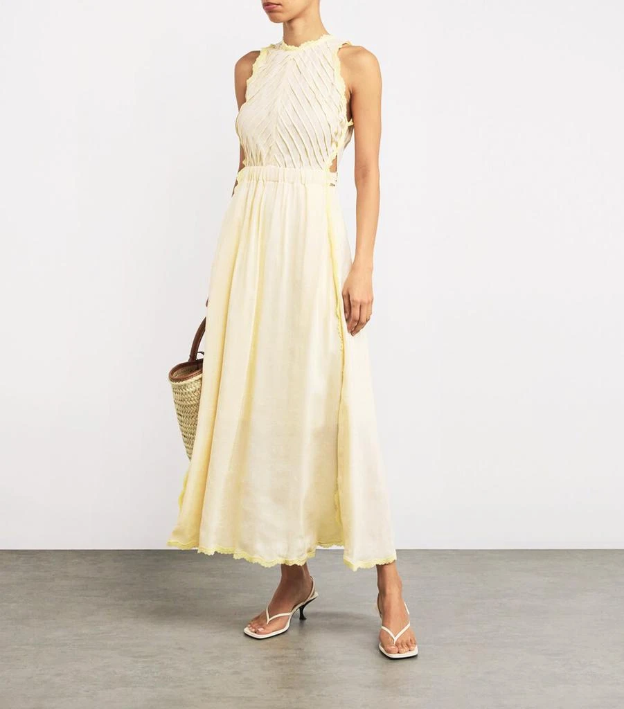 Sandro Paris Linen-Blend Maxi Dress - Dresses & Skirts - BeyondStyle