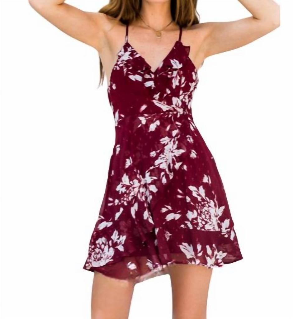 En Creme En Creme - Floral Ruffle Mini Dress