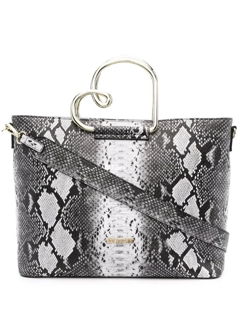 Love Moschino heart handles tote bag - women -  -  - Black 1
