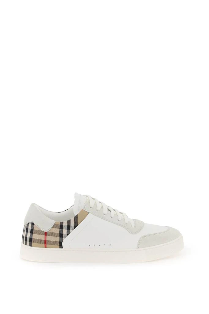 BURBERRY check leather sneakers 1