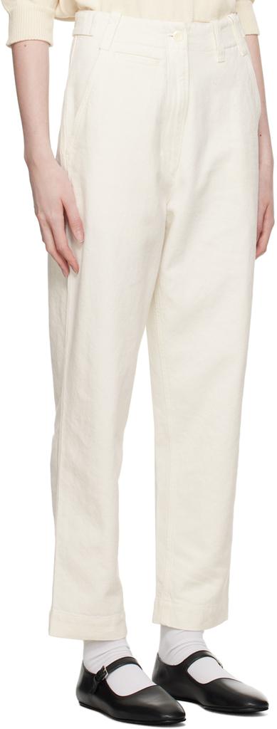 Margaret Howell Off-White Tapered Trousers
