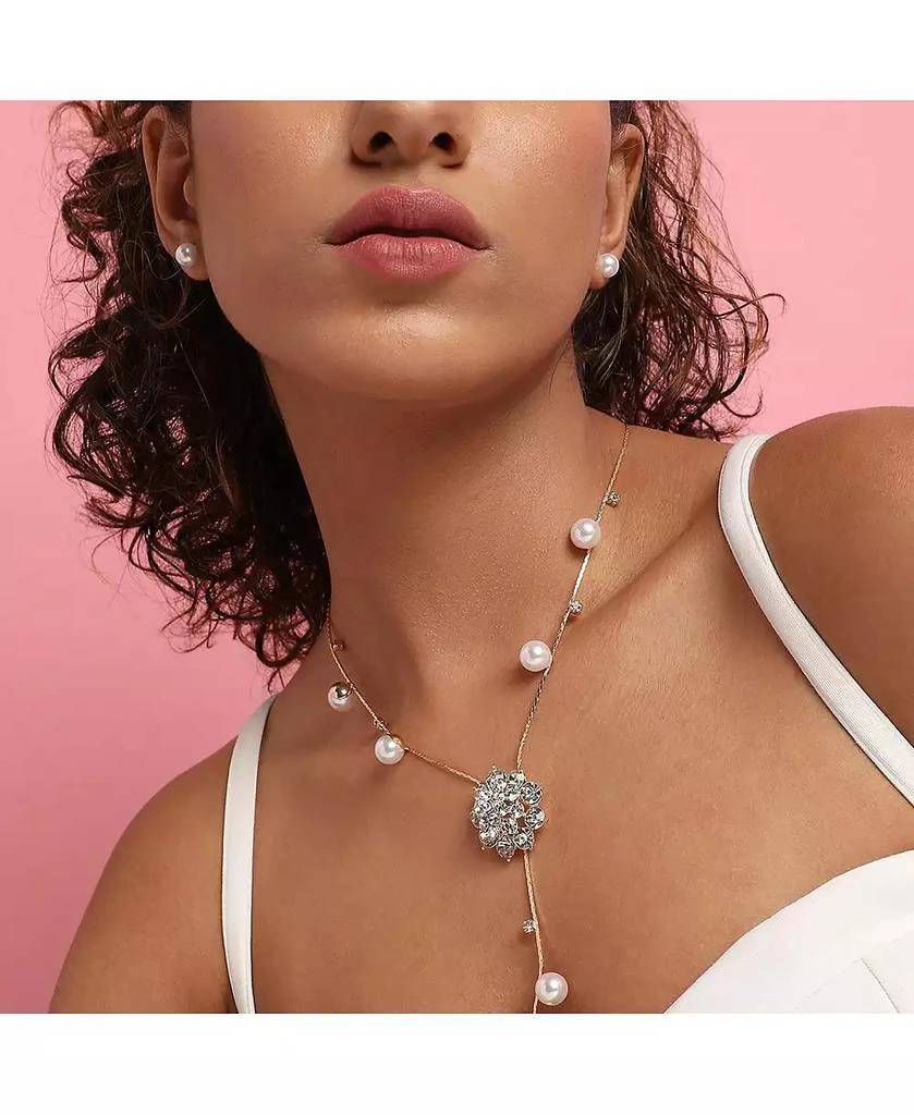 SOHI Women
s Floral Drop Negligee Necklace 3