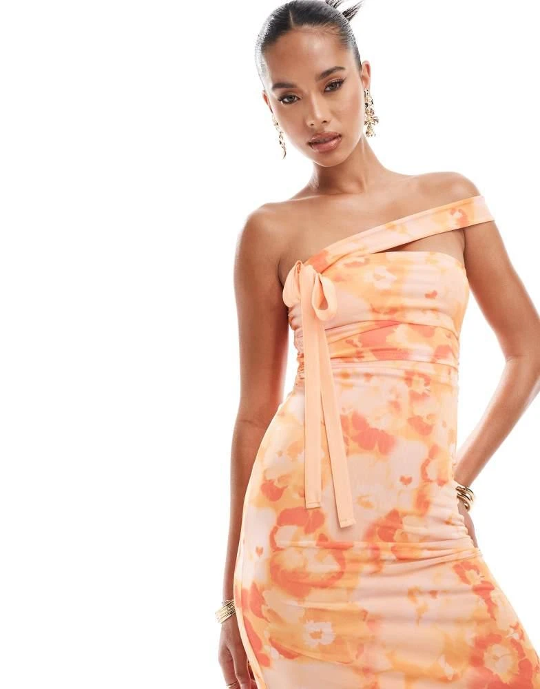 asymmetric strap midi dress Arc Layered Asymmetric Strap Midi Dress main image 0