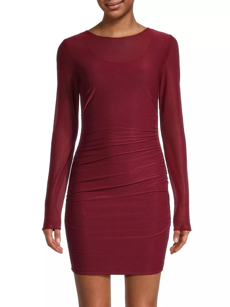 Jason Wu Sheer Jersey Long-Sleeve Minidress 3