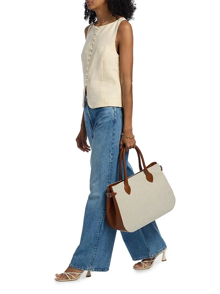 Reformation Addison Linen Vest Top 2