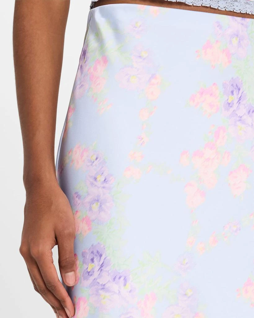 LOVESHACKFANCY Castle Satin Floral Maxi Skirt 5