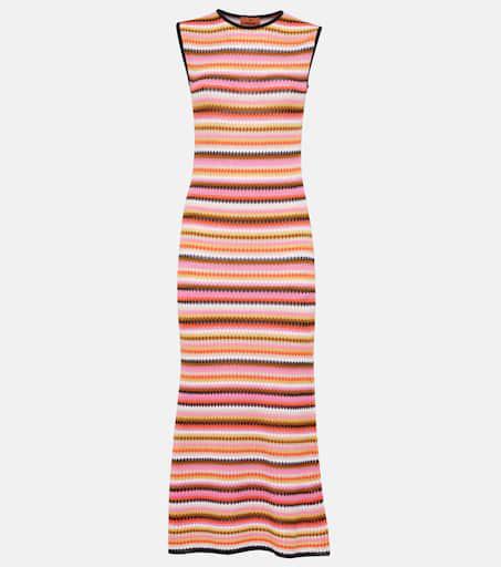 最終値下げCotton Striped Ribbed Knit Dress New color] Cotton Striped Ribbed Knit Dress