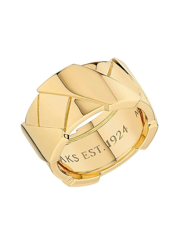 SAKS EST. 1924 Helix Large 18K Yellow Gold Ring