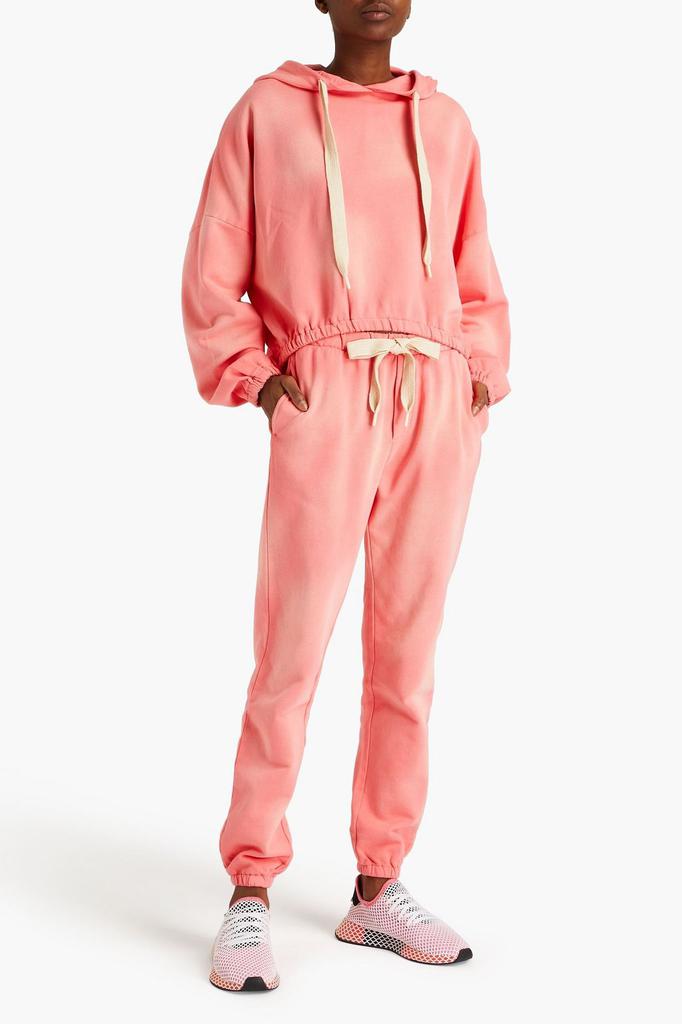 The Upside Moonstone Lennox faded French cotton-terry track pants