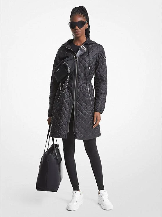 michael_kors Quilted Satin Ciré Hooded Anorak 1