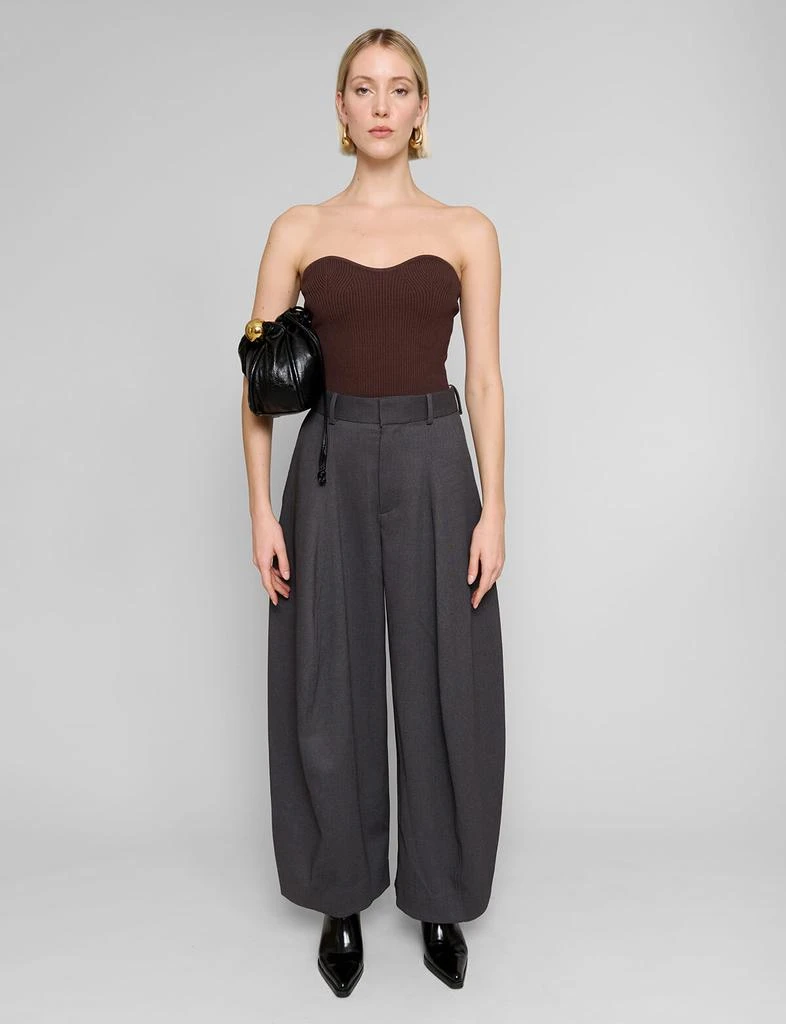 Pixie Market Dark Grey Barrel Leg Pants 2