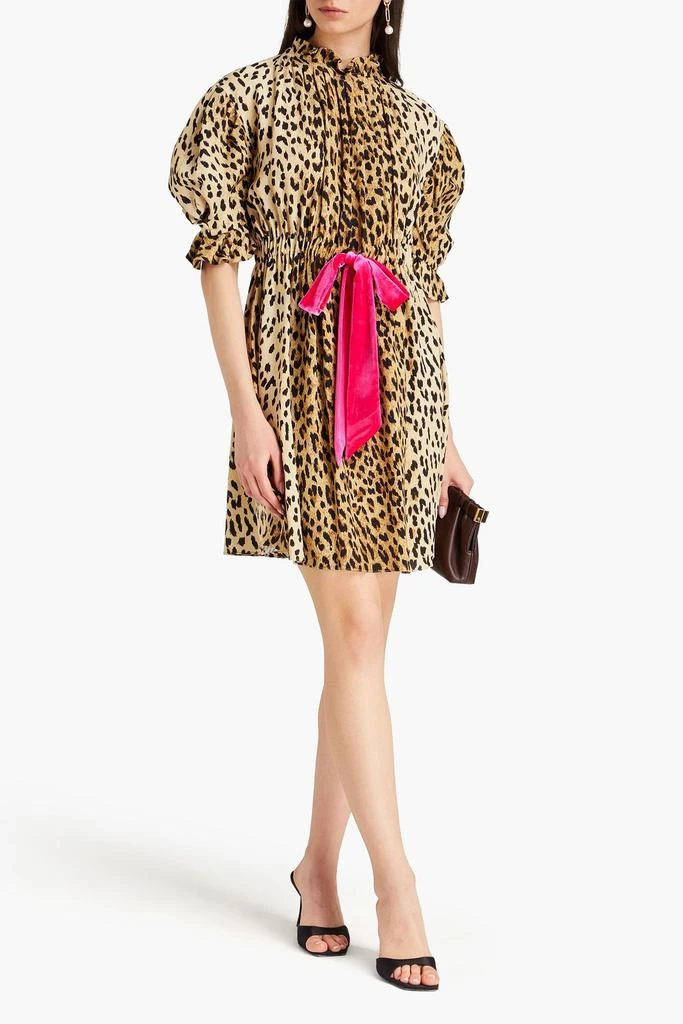 Valentino Leopard-print silk crepe de chine mini dress 2