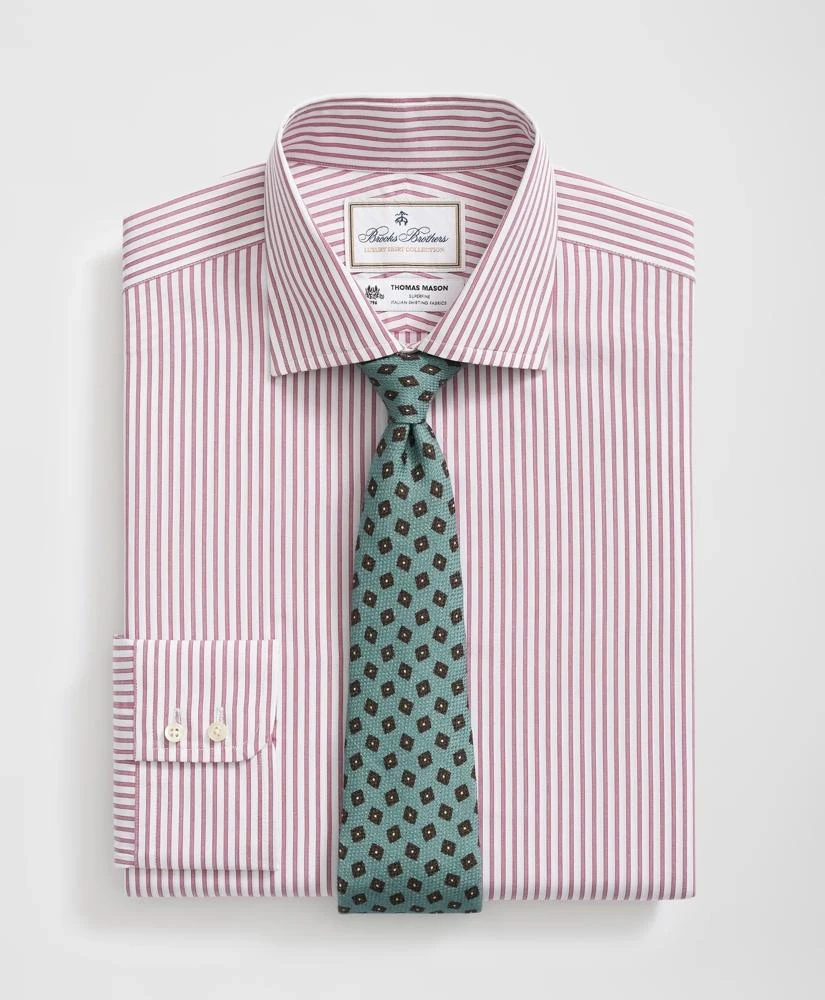 Brooks Brothers Brooks Brothers X Thomas Mason® Cotton English Collar, Striped Dress Shirt 1