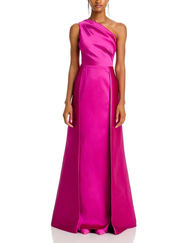 Teri Jon Crepe One Shoulder Gown 7