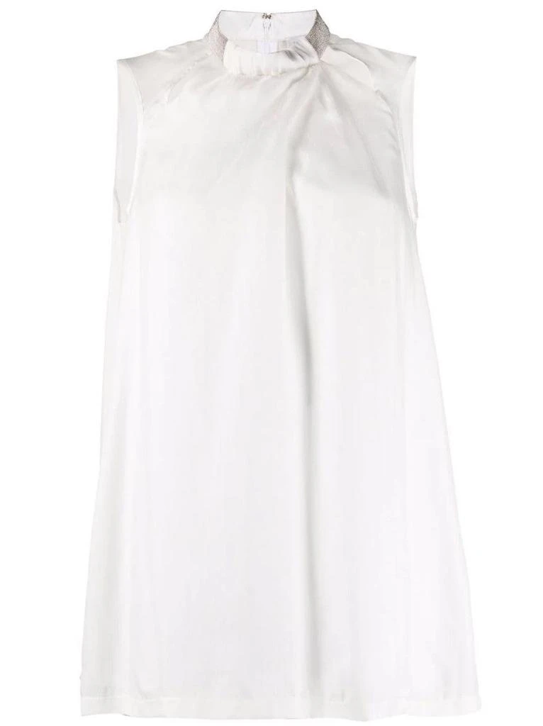 Fabiana Filippi Lightweight White Sleeveless Top 1