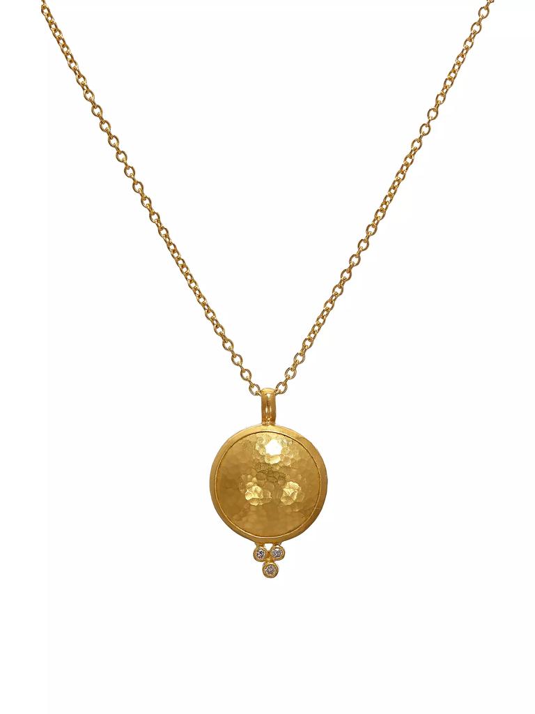 Gurhan Amulet 24K Yellow Gold, 22K Yellow Gold, 18K Yellow Gold & Diamond Pendant Necklace