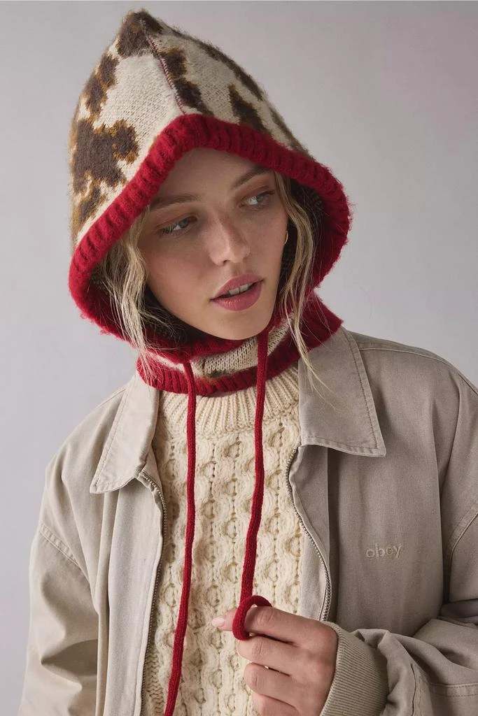 Urban Outfitters Cow Print Balaclava Hood 1