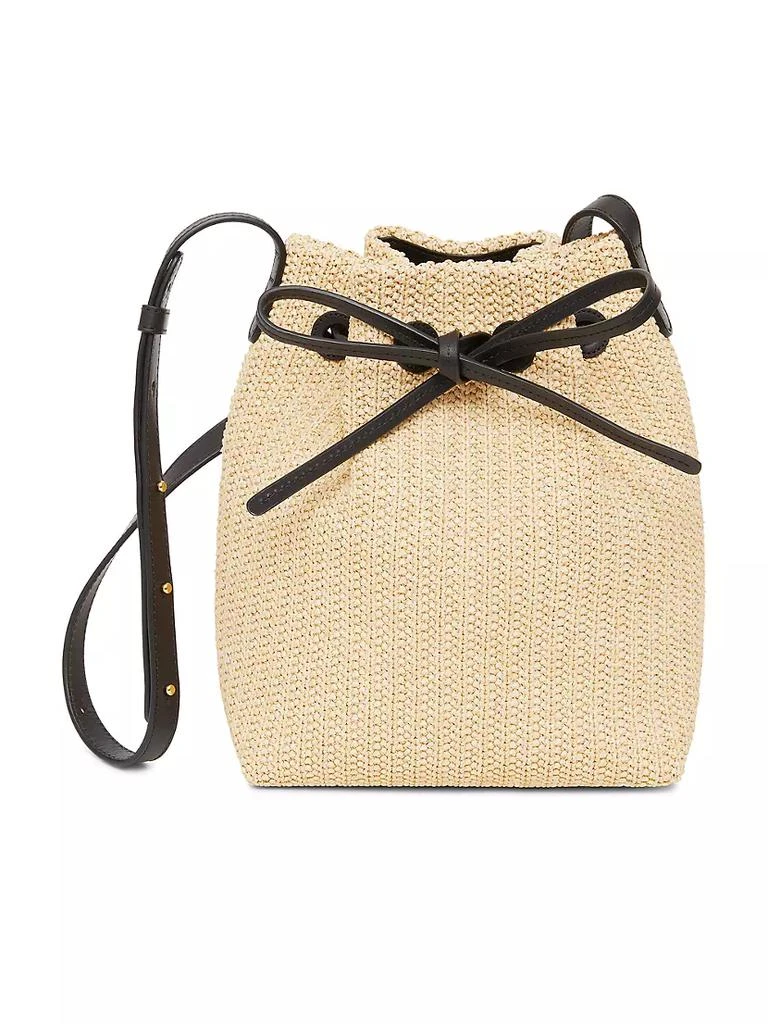 Mansur Gavriel Mini Woven Raffia Bucket Bag 1