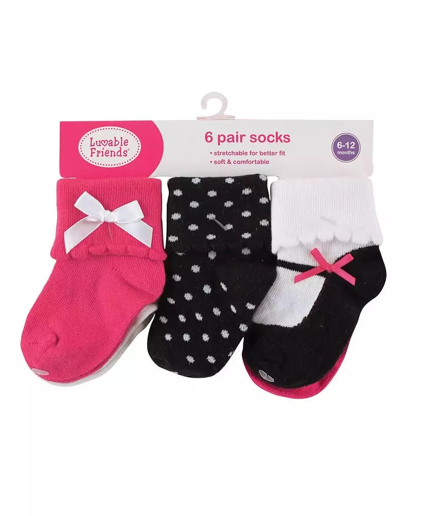 Luvable Friends 6Pk Dress Socks 2