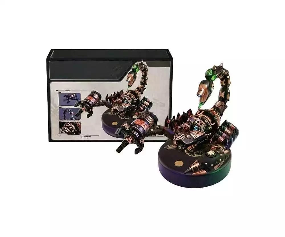 Robotime 3D Puzzle Emperor Scorpion Beetle DIY Moveable Mechanic Organism Series Steampunk Design Funny Toys for Kids Child Model Kit